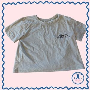 Embroidered Crop T Shirt
